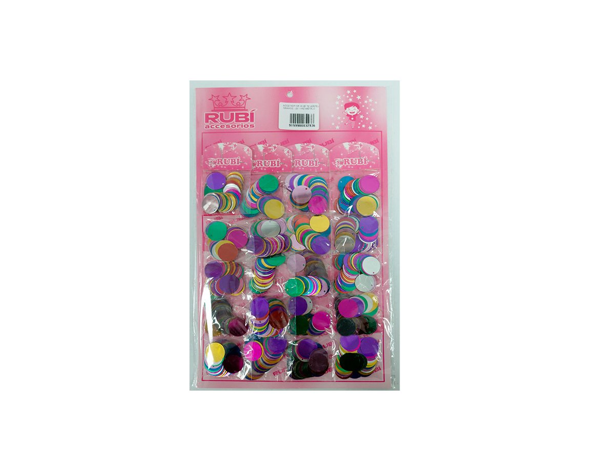 ACCESORIOS RUBI 12 LENTEJ. GRANDE x20 UNID METALC