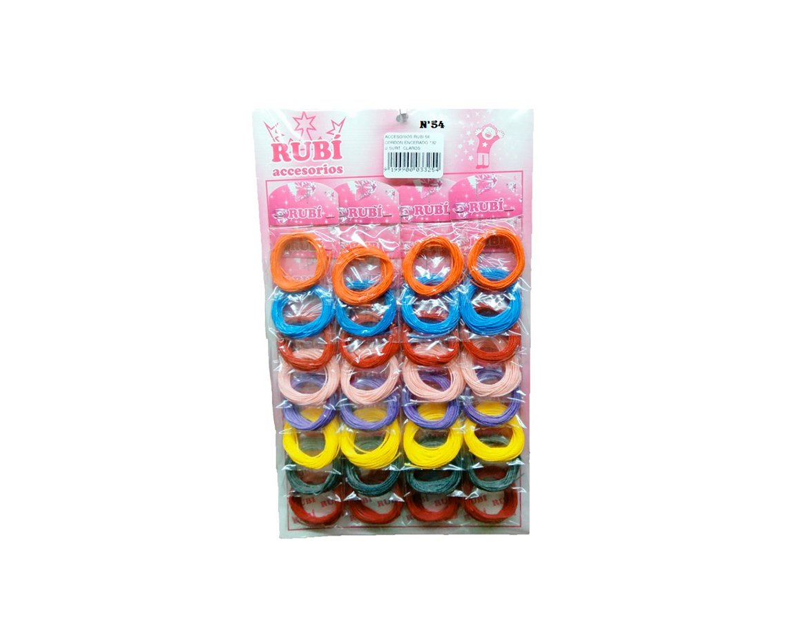 ACCESORIOS RUBI 54 CORDON ENCERADO x32 U SURT. CLAROS