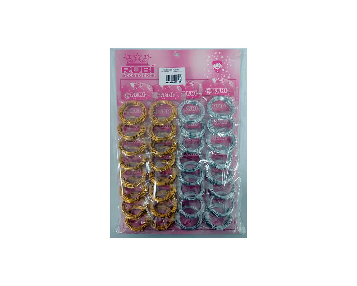 ACCESORIOS RUBI 50 ALAMBRE x32 U ORO/PLATA