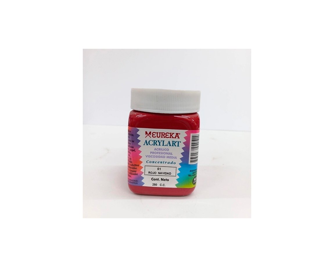 ACRILICO ACRYLART 250 CC 51 ROJO NAVIDAD