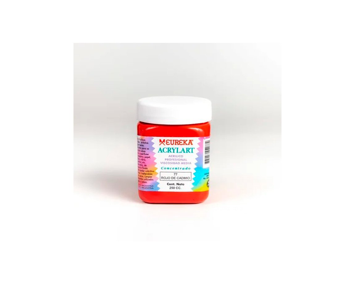 ACRILICO ACRYLART 250 CC 77 ROJO CADMIO