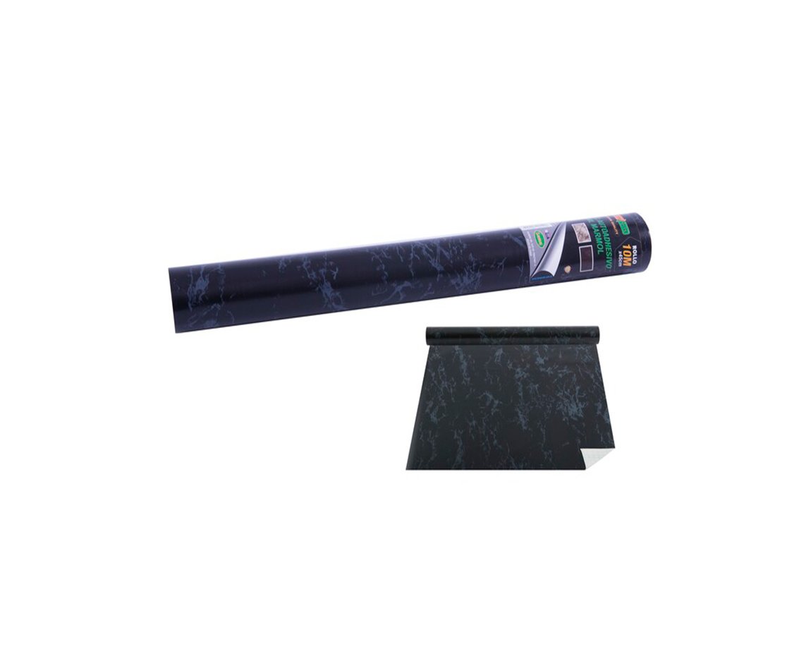 AUTOADHESIVO ROLLO LAMA 6007 MARMOL x10M NEGRO