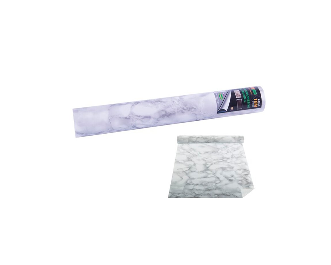 AUTOADHESIVO ROLLO LAMA 6005 MARMOL x10M BLANCO
