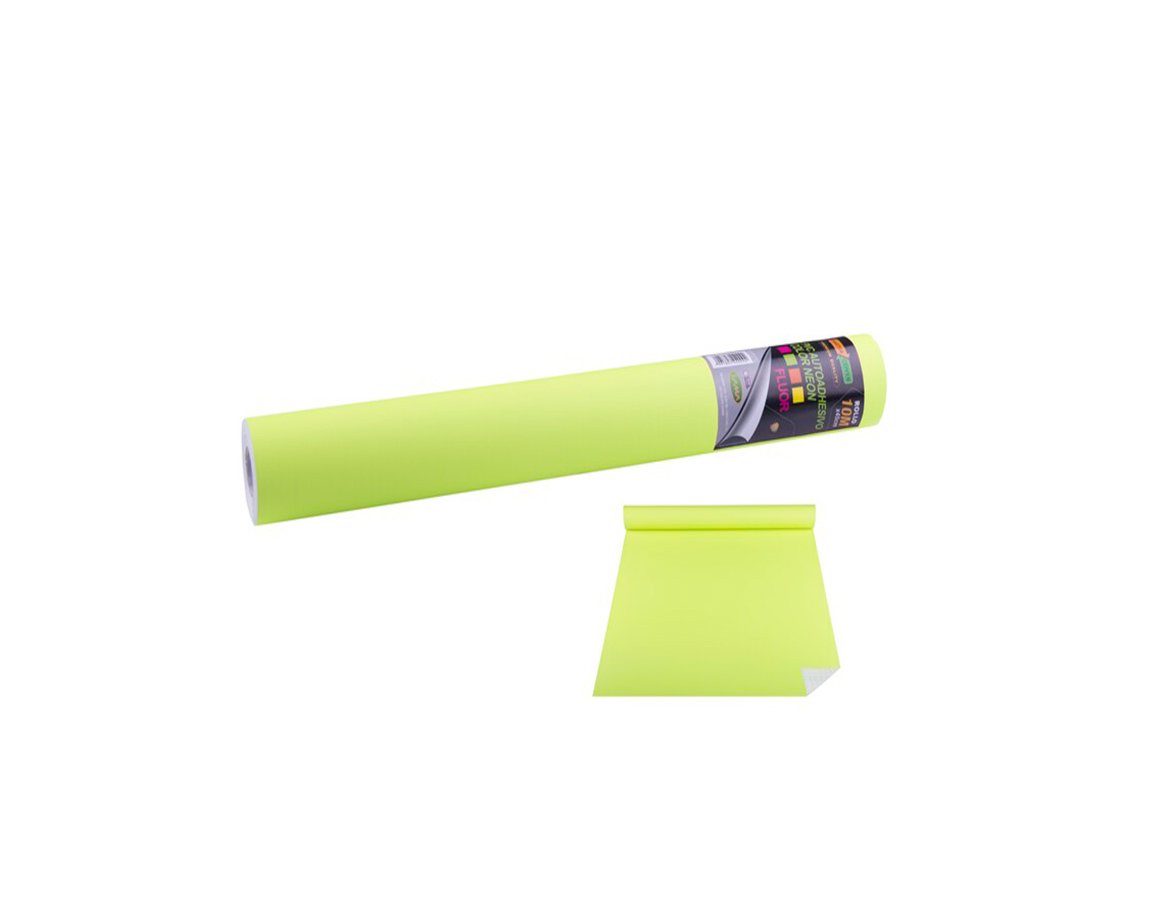 AUTOADHESIVO ROLLO LAMA 7081 NEON AMAR. x 10M