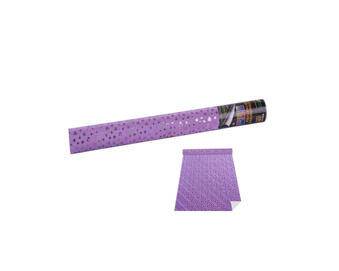 AUTOADHESIVO ROLLO LAMA 601 GLITTER x3M MINI CORAZ.