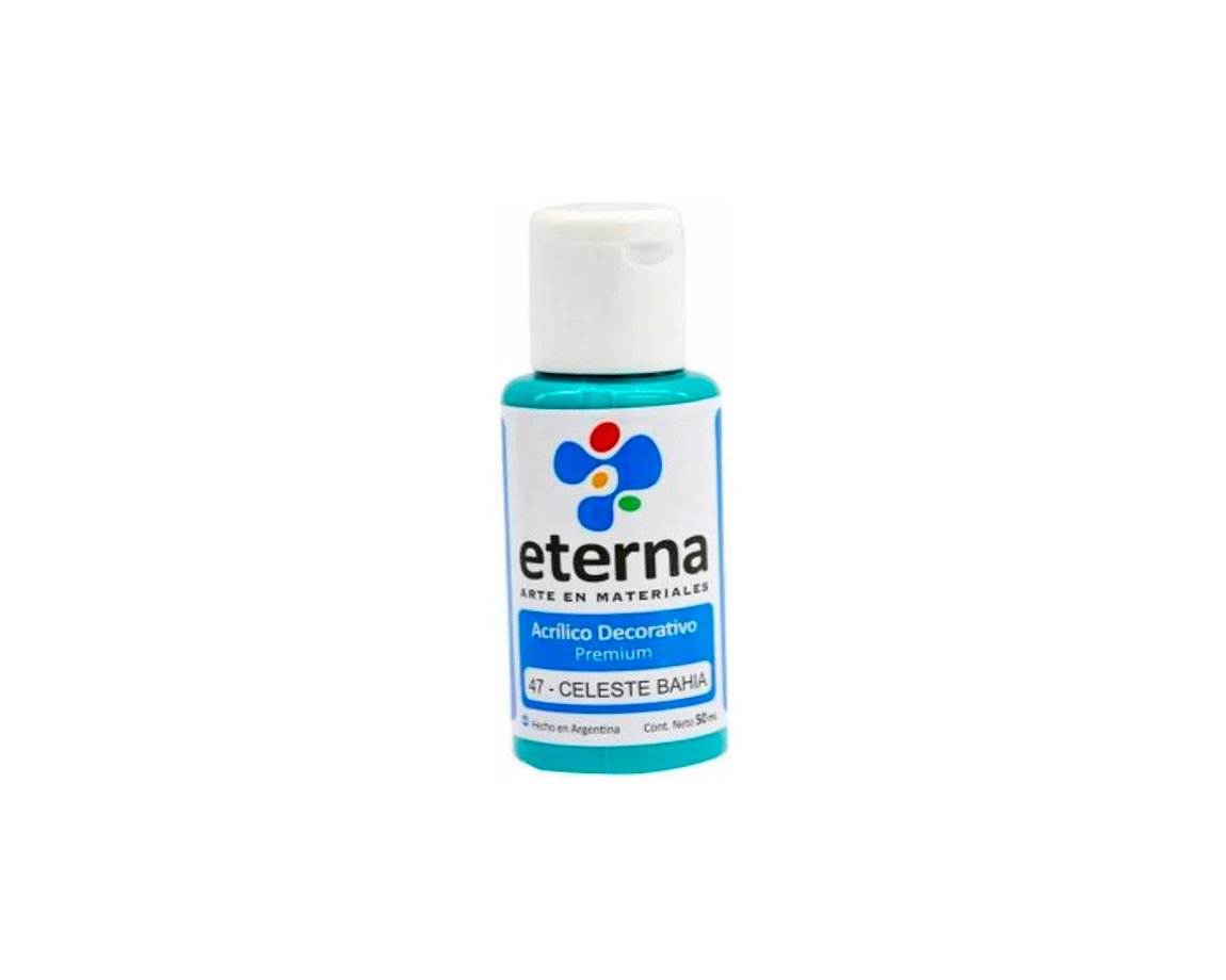ACRILICO ETERNA DECO x  50 ML   47 CELESTE BAHIA