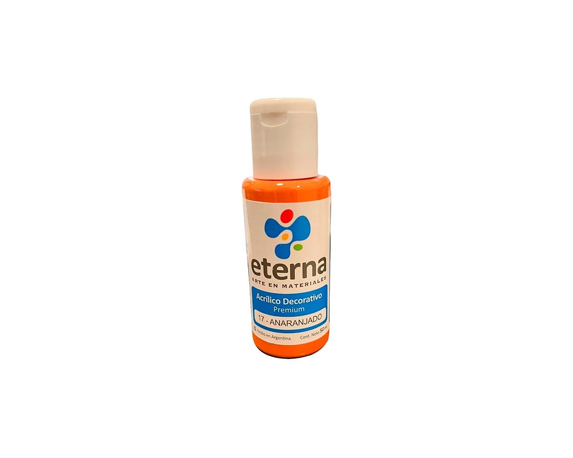 ACRILICO ETERNA DECO x  50 ML   17 ANARANJADO