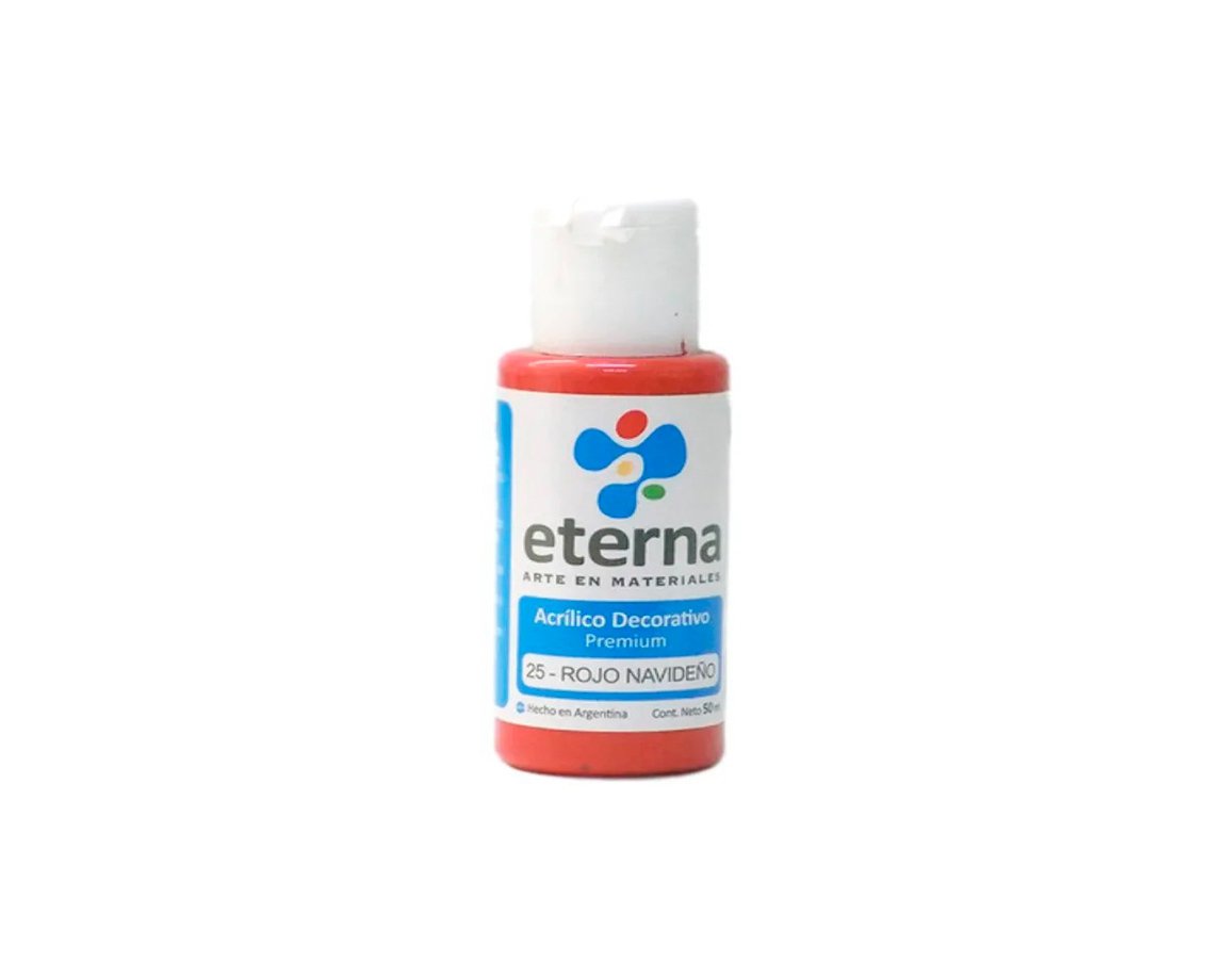 ACRILICO ETERNA DECO x  50 ML   25 ROJO NAVIDEÑO