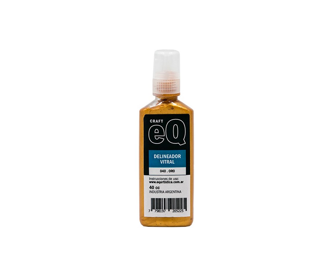 ACCESORIO EQARTE DELINEADOR VITRAL/AGUA 40 CC ORO
