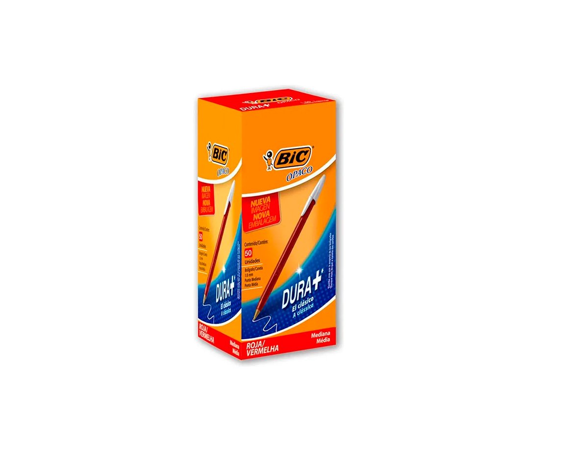 BOLIGRAFO BIC 1 MM OPACO ROJO