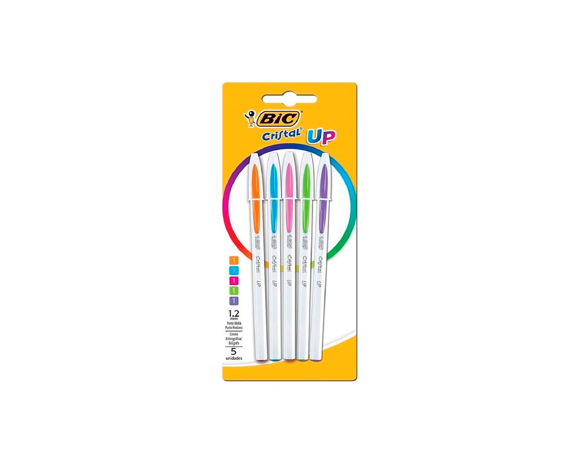 BOLIGRAFO BIC CRISTAL UP BLISTER x 5 U.