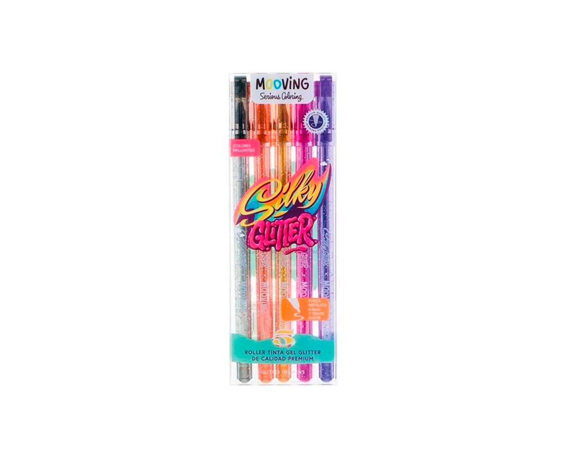 BOLIGRAFO MOOVING COLORING 3071605 GEL x 5 U. GLITTER