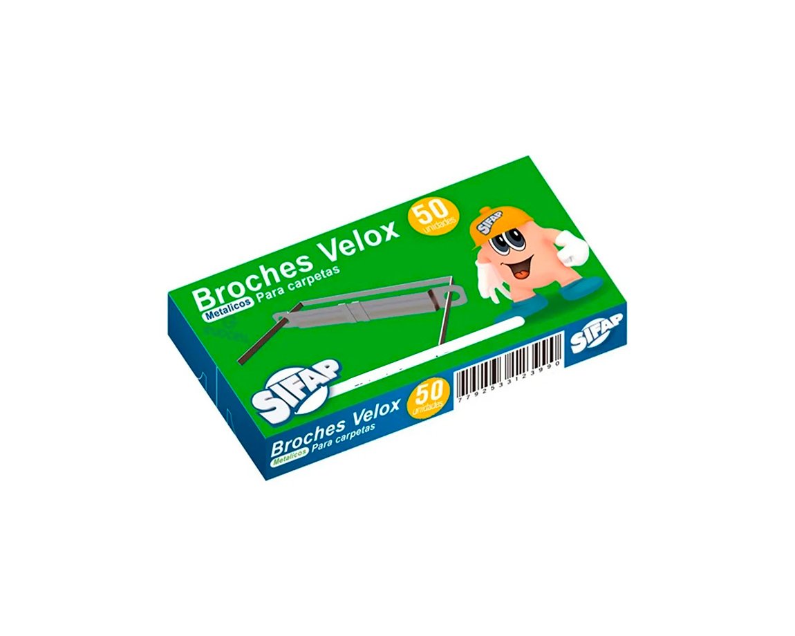 BROCHES NEPACO METAL CORTO CAJA X 50 UNID.