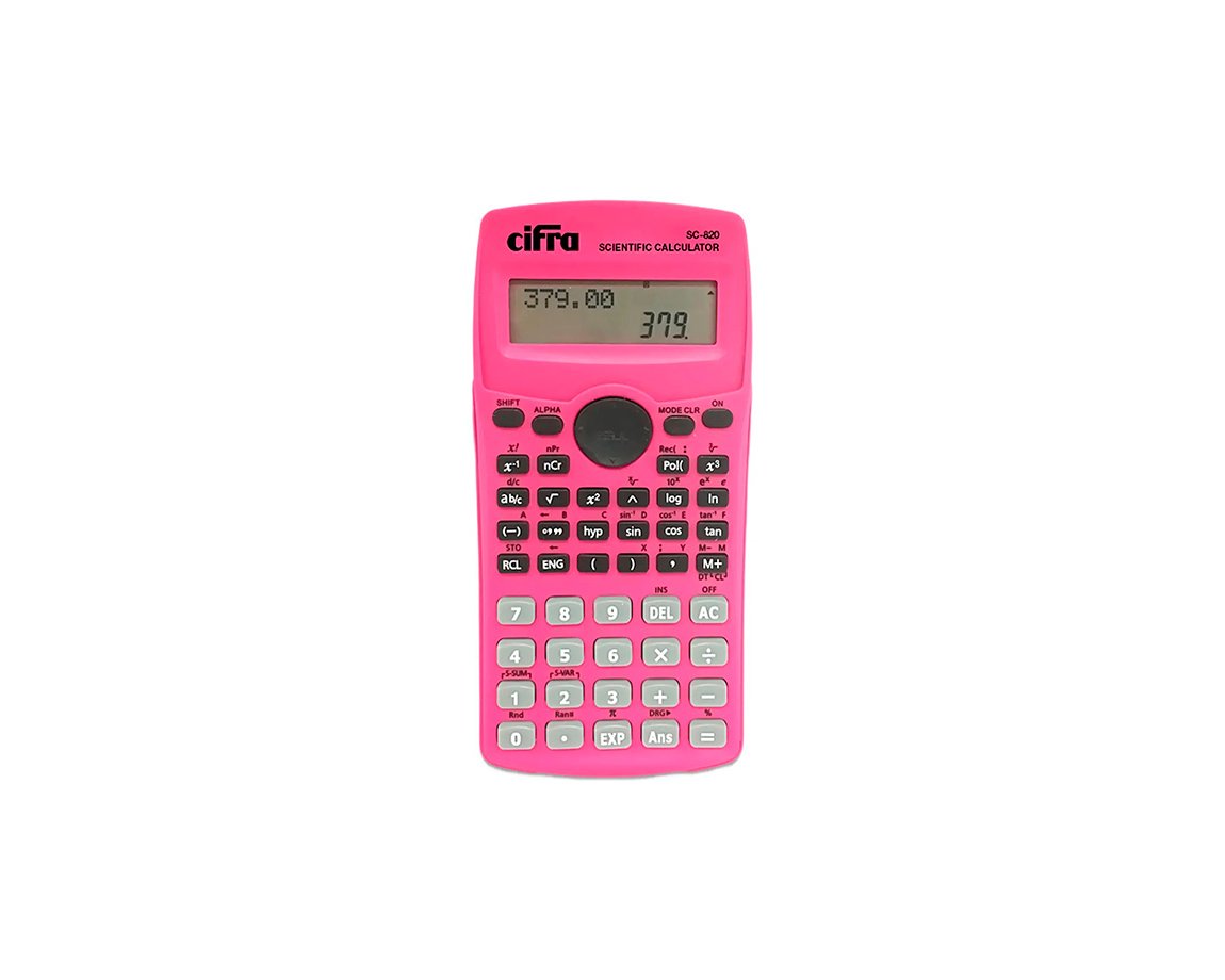 CALCULADORAS CIFRA SC820 CIENTIFICA ROSA