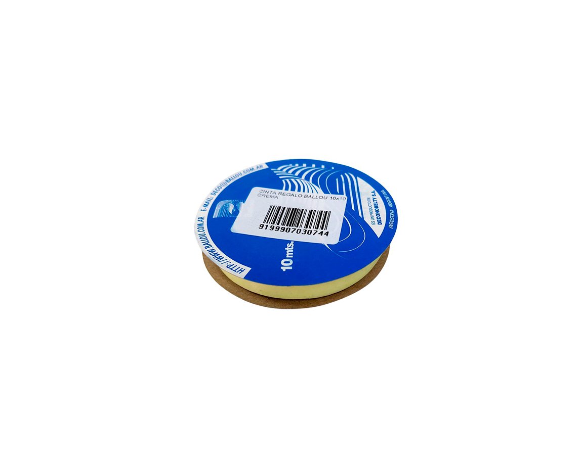 CINTA REGALO BALLOU 10x10 CREMA