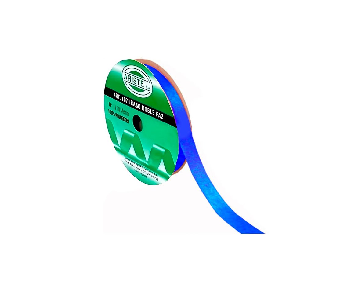 CINTA RASO ARISTE Nro 2  12mm x10 MTS AZUL FRANCIA DOBLE FAZ