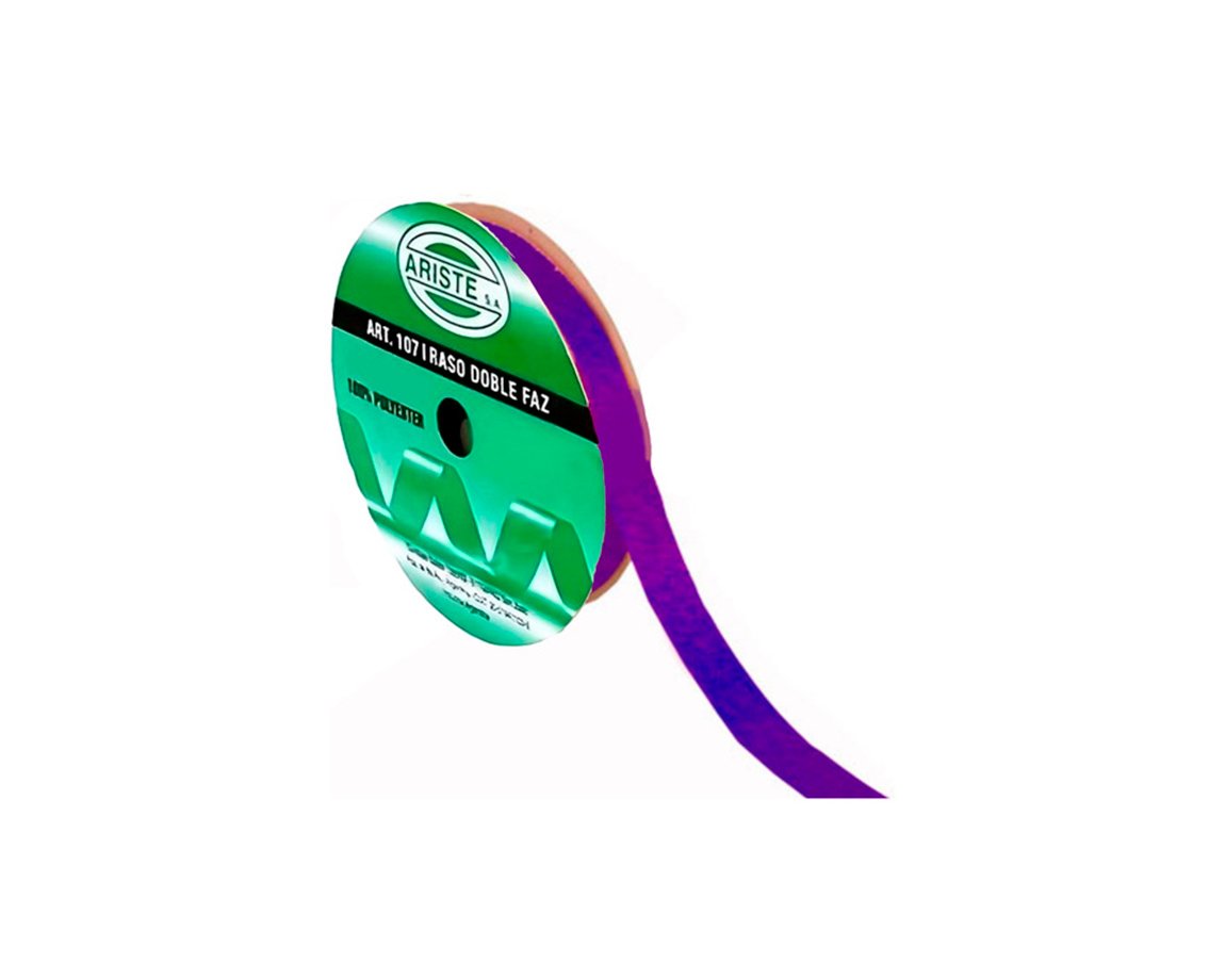 CINTA RASO ARISTE Nro 2  12mm x10 MTS VIOLETA DOBLE FAZ