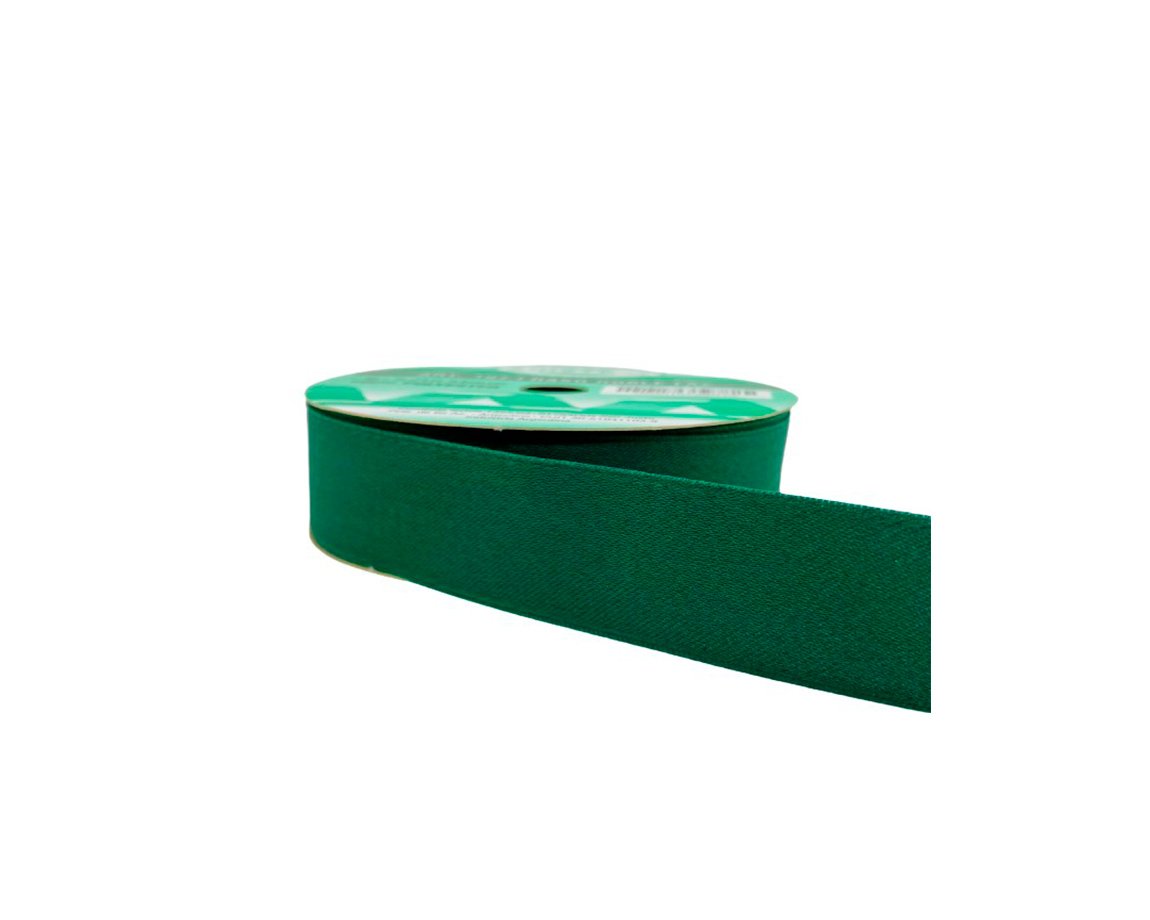 CINTA RASO ARISTE Nro 5  24mm x10 MTS VERDE OSCURO DOBLE FAZ