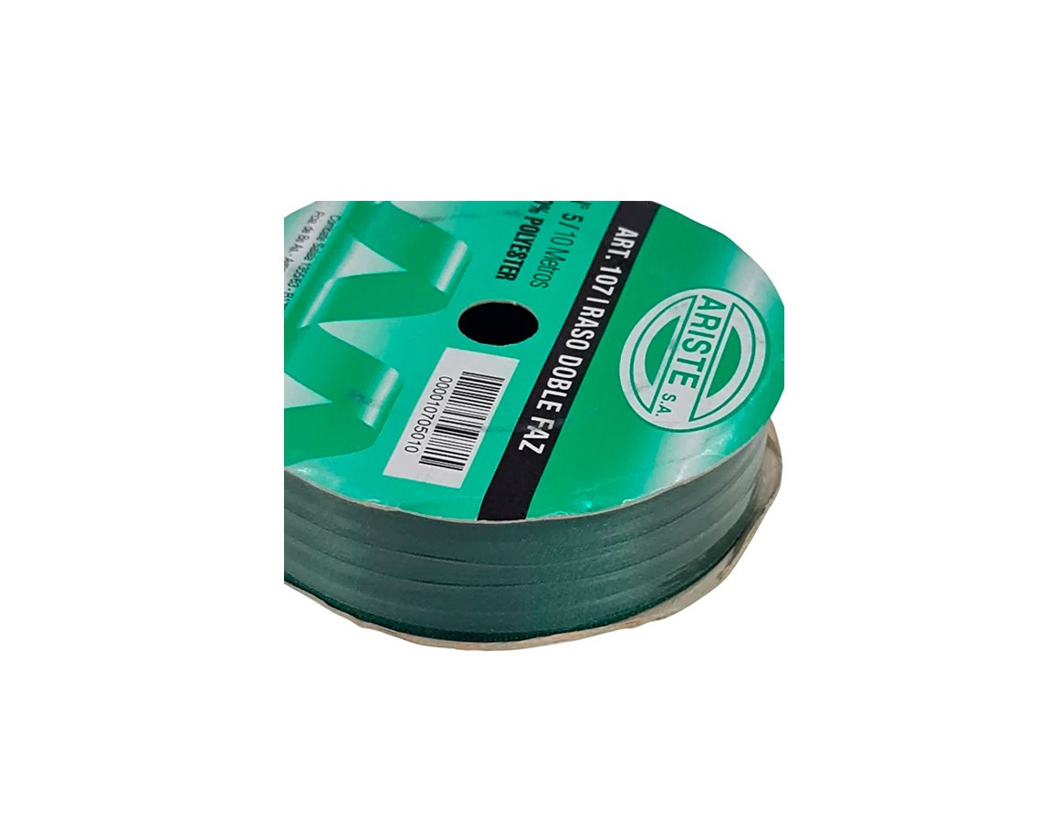 CINTA RASO ARISTE Nro 9  38mm x10 MTS VERDE OSCURO DOBLE FAZ
