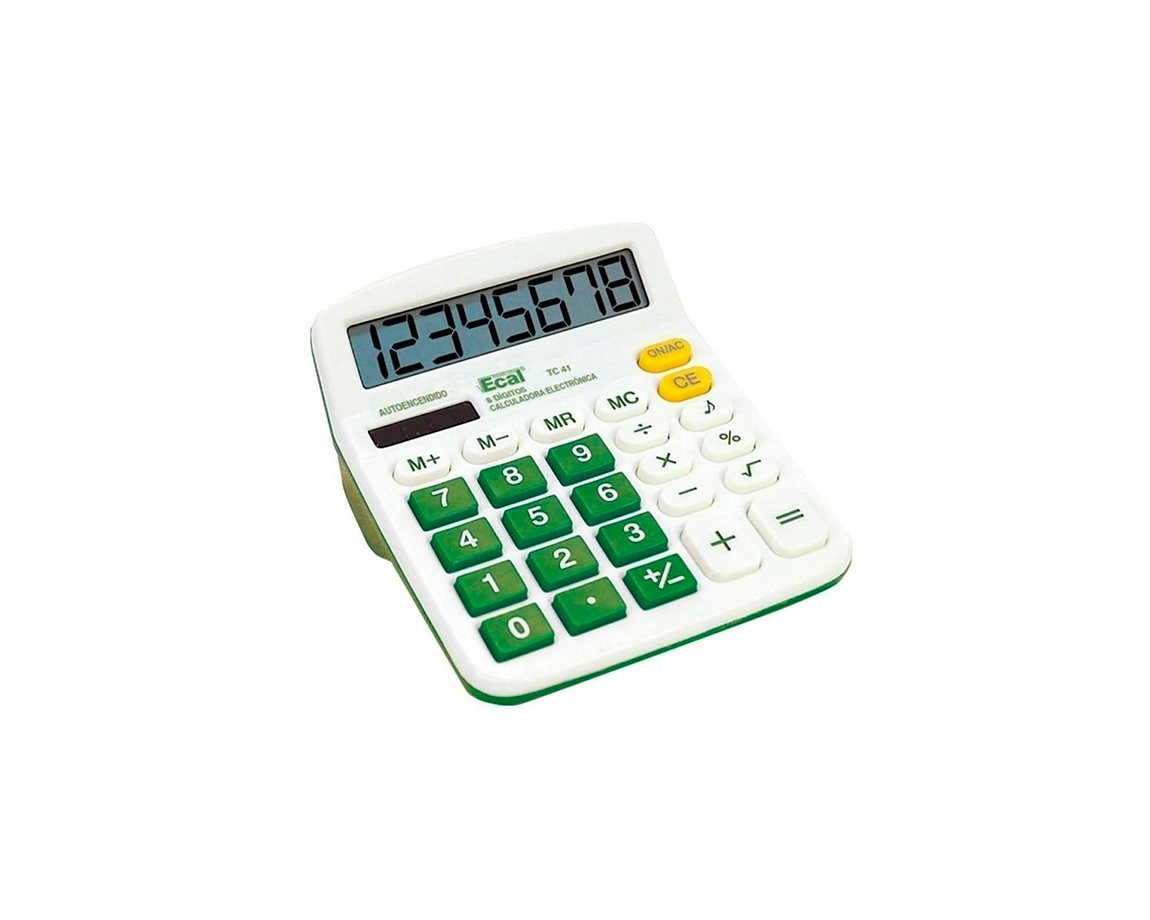 CALCULADORAS ECAL TC41 8 DIG MED.