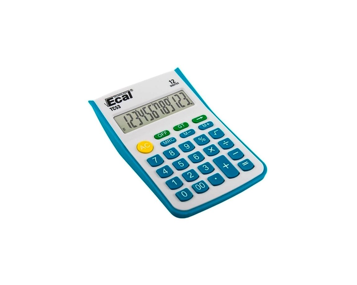 CALCULADORAS ECAL TC53 12DIG BOLSILLO