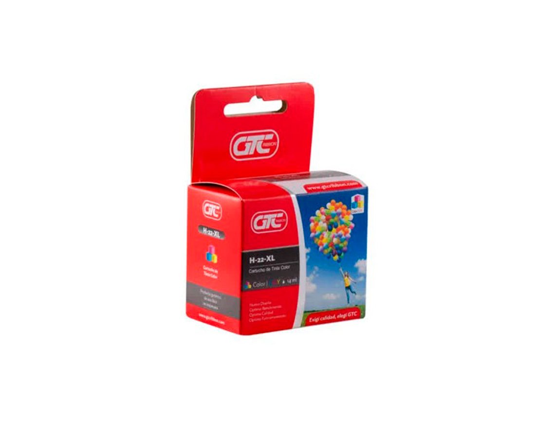 CARTUCHO GTC HP   22XL COLOR 3910/3920/3940