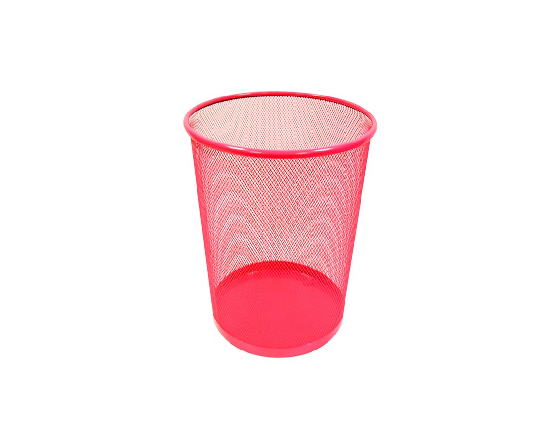 CESTO PAPELERO TALBOT METAL CALADO ROSA