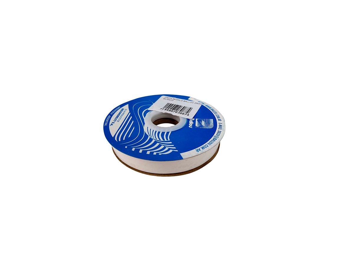 CINTA REGALO BALLOU 10x10 BLANCO