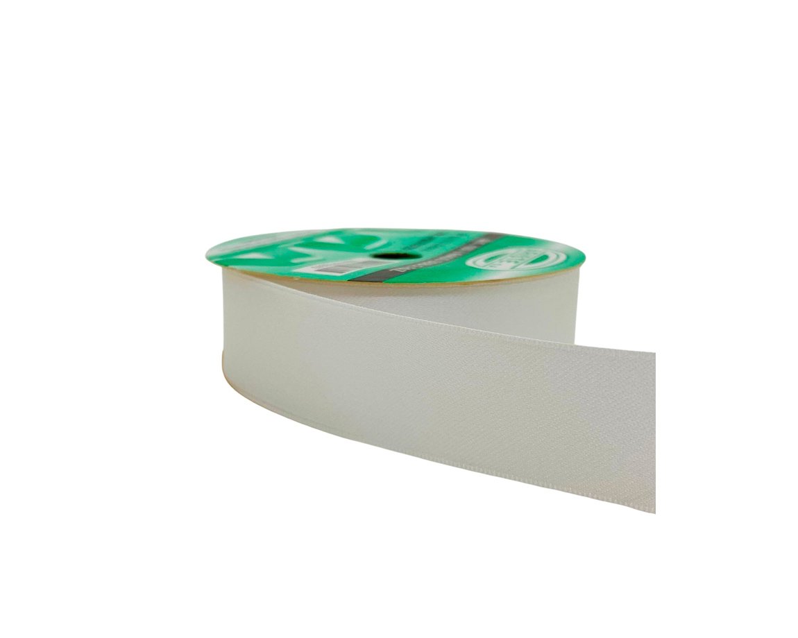CINTA RASO ARISTE Nro 5  24mm x10 MTS BLANCO DOBLE FAZ