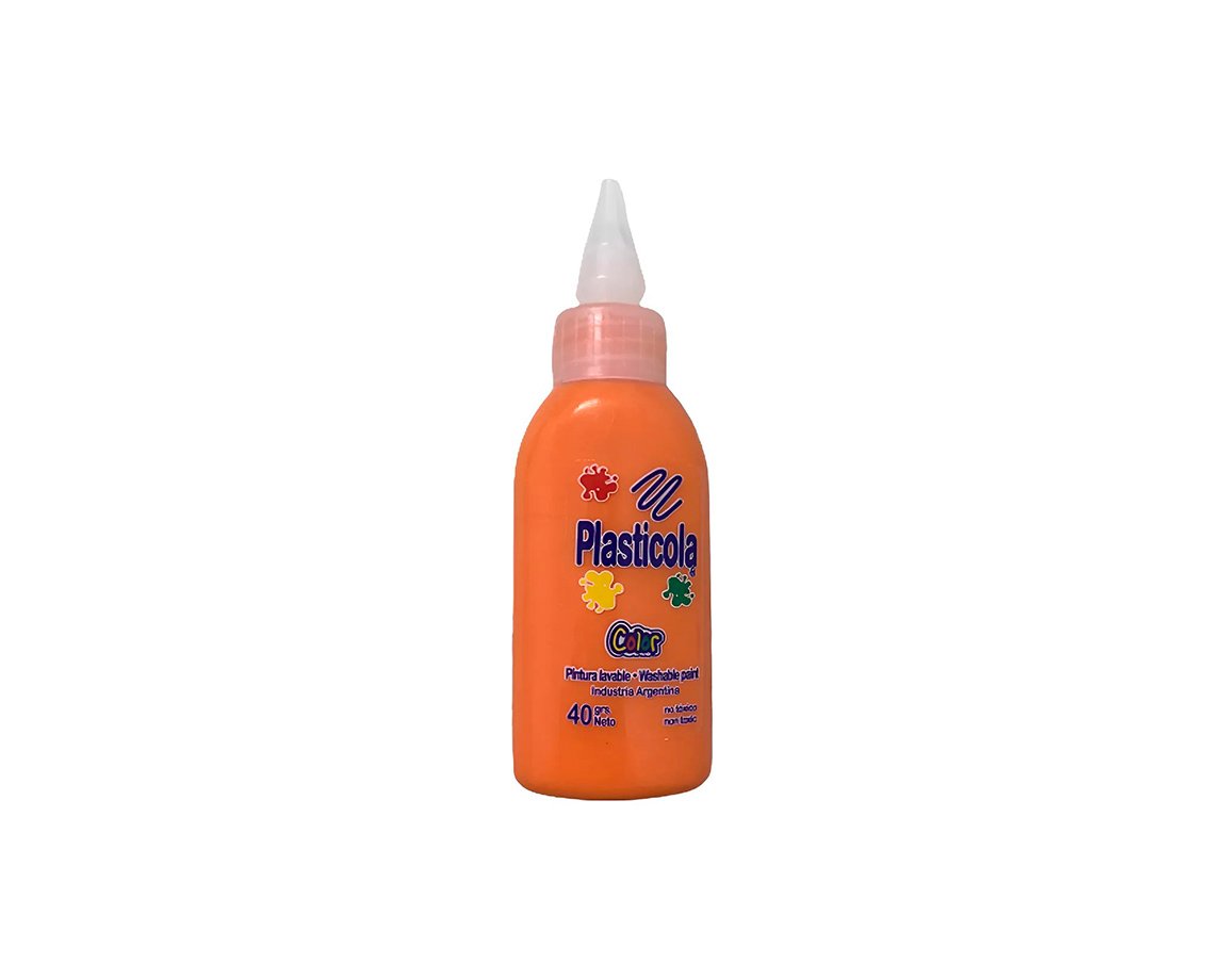COLAS VINILICAS PLASTICOLA x40 G. COLOR NARANJA