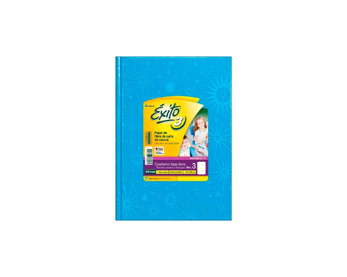 CUADERNO EXITO 19x24 E3 ARAÑA T/D. 100 H = CELESTE
