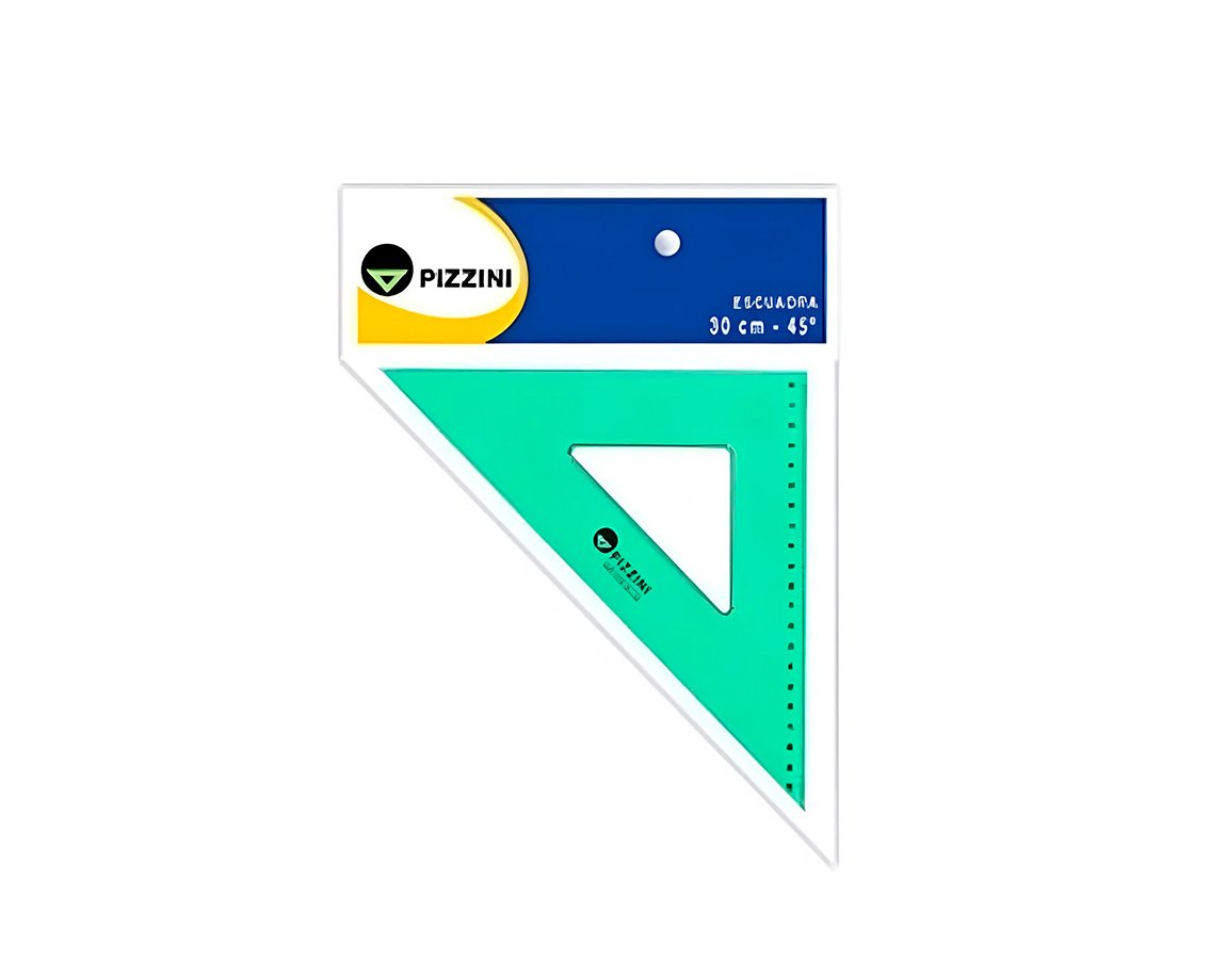 ESCUADRA PIZZINI 3722 ESCOL/MILIM 30/45 UNID  (372230x45x10)