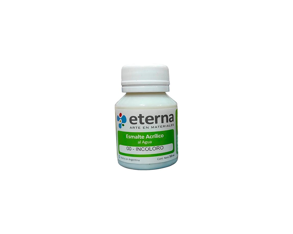 ESMALTE ETERNA AL AGUA x 50 ML   00 INCOLORO