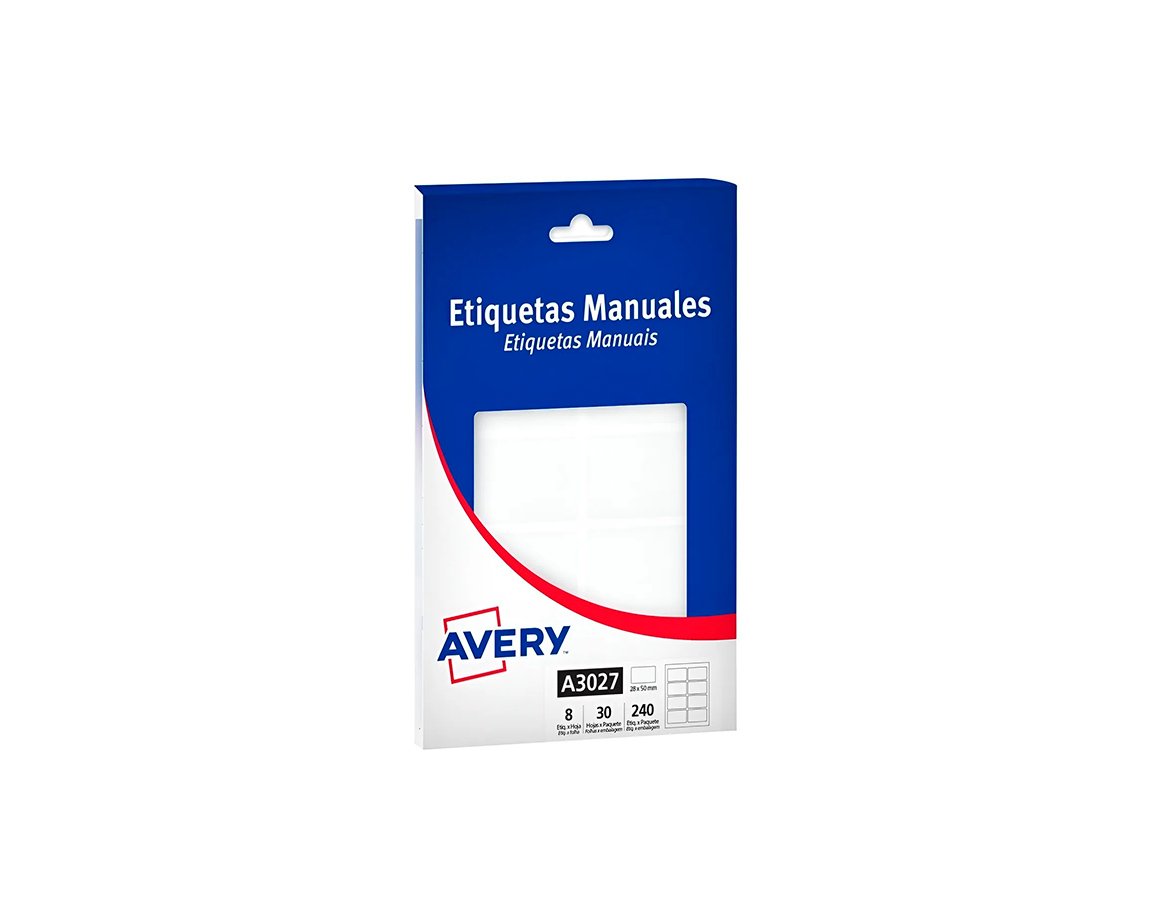 ETIQUETAS AVERY COMERCIAL A3027 28x50 MM