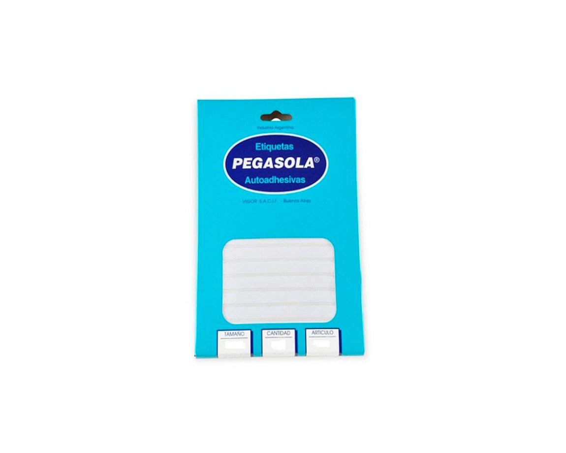 ETIQUETAS PEGASOLA COMERCIAL 3005 20 MM RED