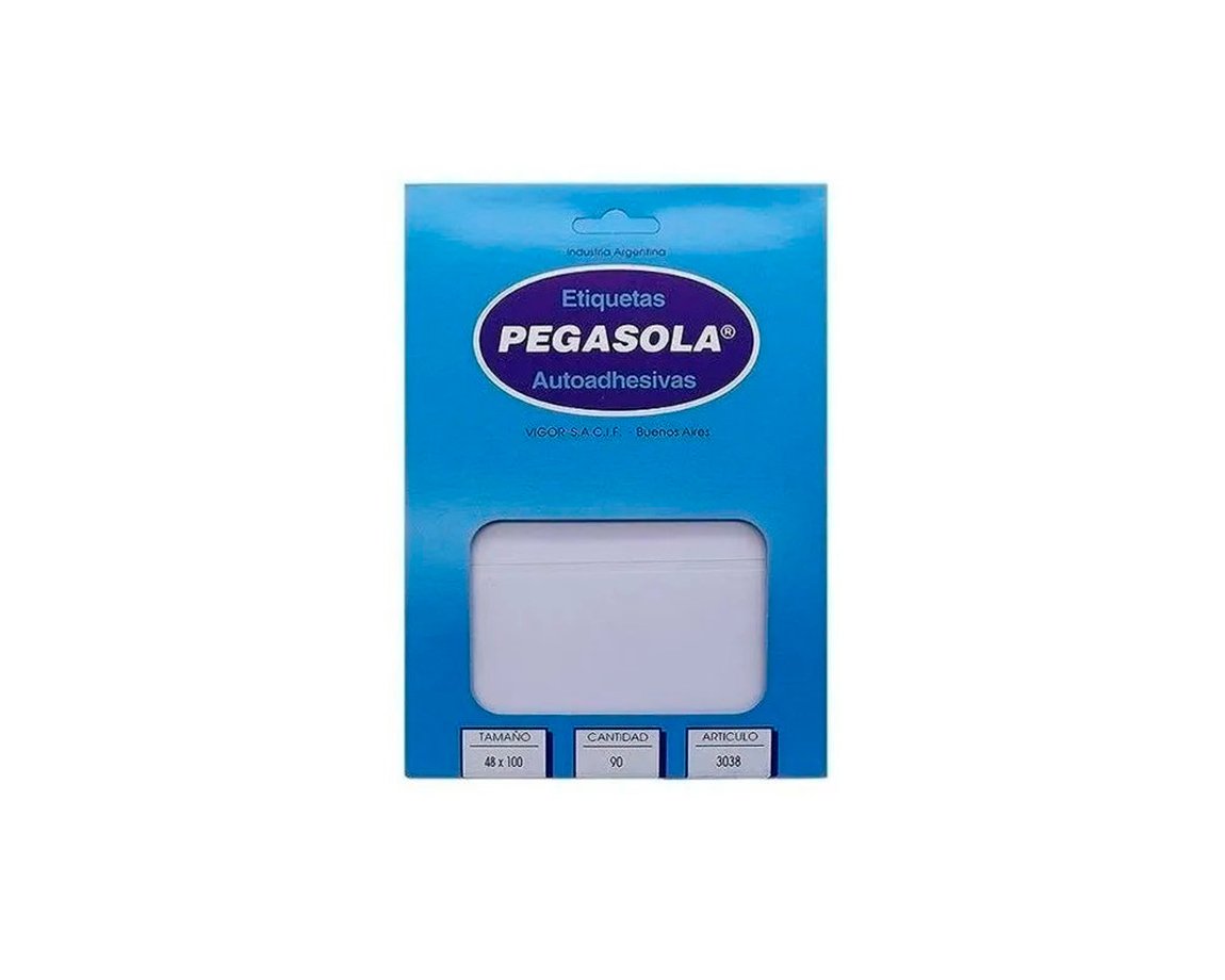 ETIQUETAS PEGASOLA COMERCIAL 3038 48 X 100MM