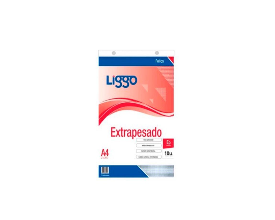 FOLIOS LIGGO EXTRAPESADO 70 MIC A4 x10 U.