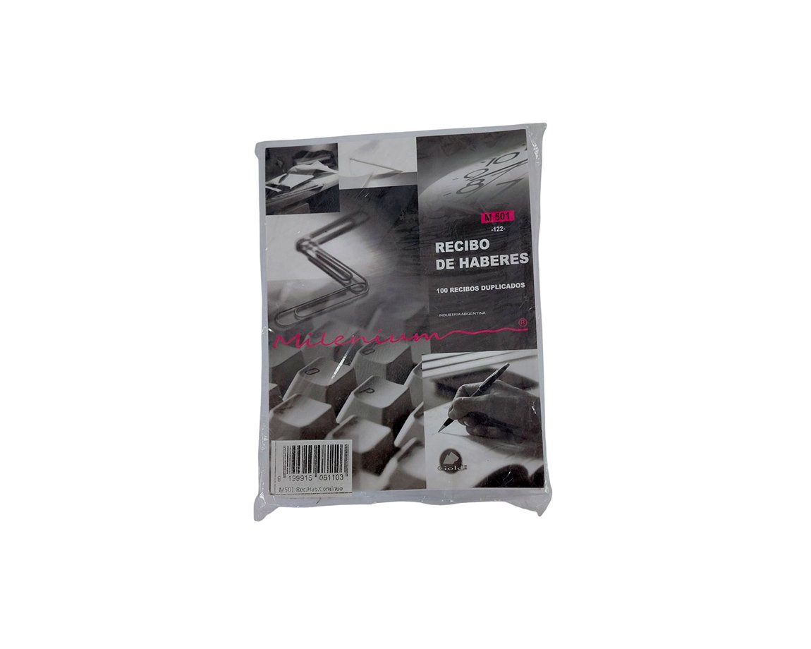 FORMULARIO M 501 RECIBO HABER DUPL.CONT  MILENIUM