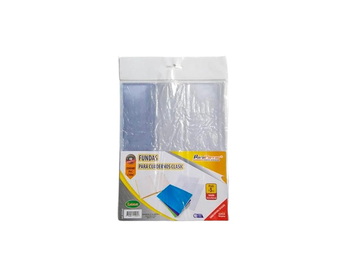 FUNDAS MIC AJUSTABLE P/CUADERNO x 25 UNID.