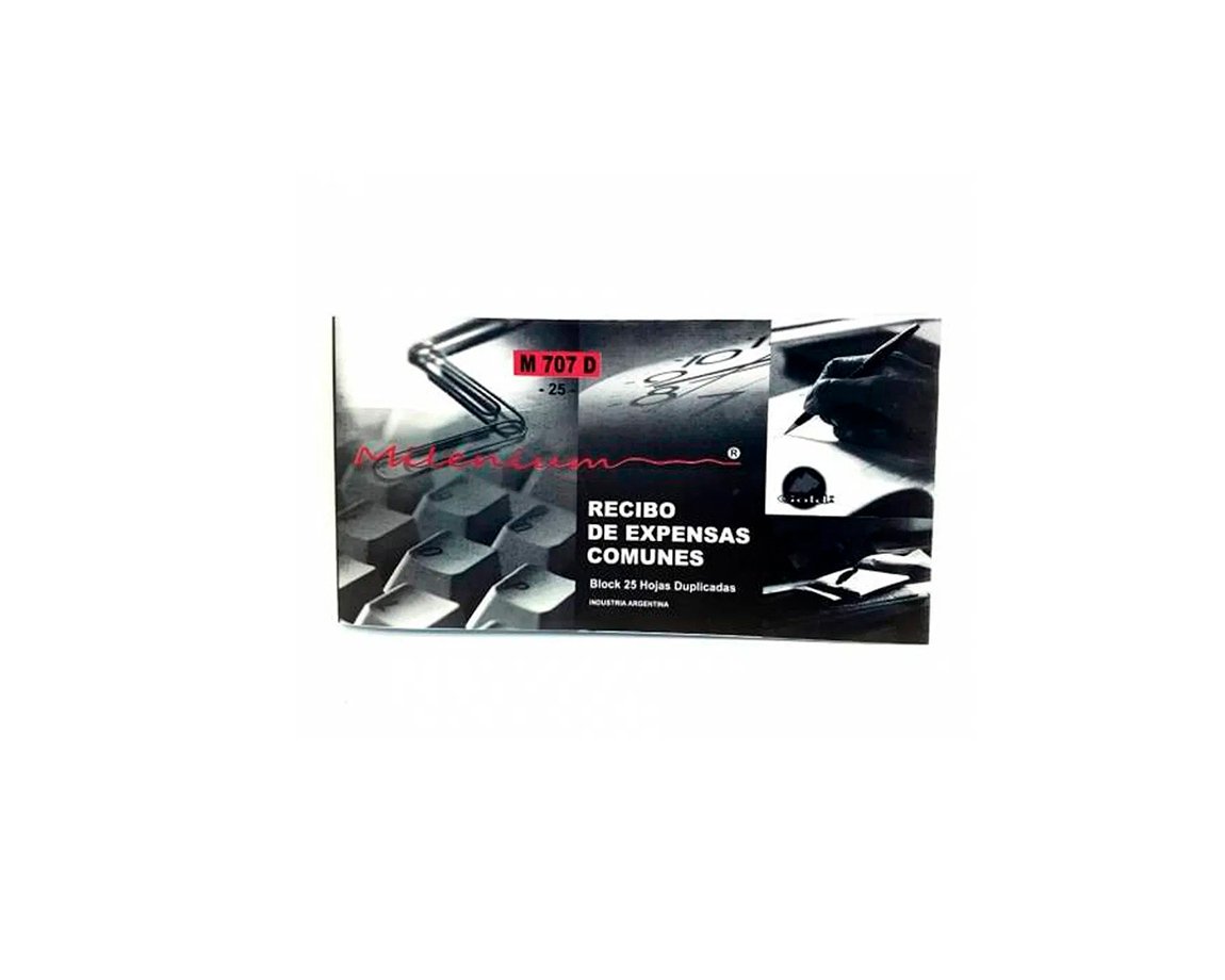 FORMULARIO M 707 D (25) RECIBO DE EXPENSAS MILENIUM