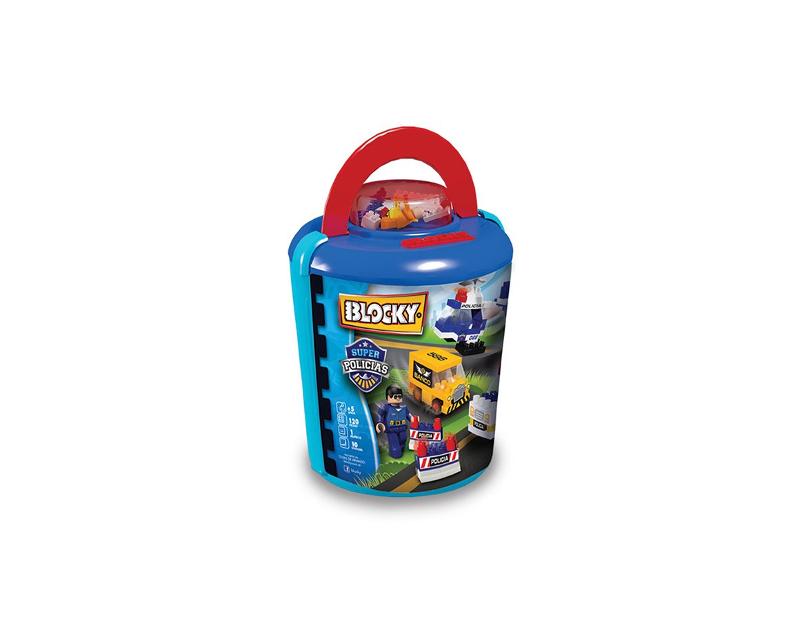JUGUETE RASTI 01-0673 BLOCKY POLICIAS BALDE 120 PIEZAS