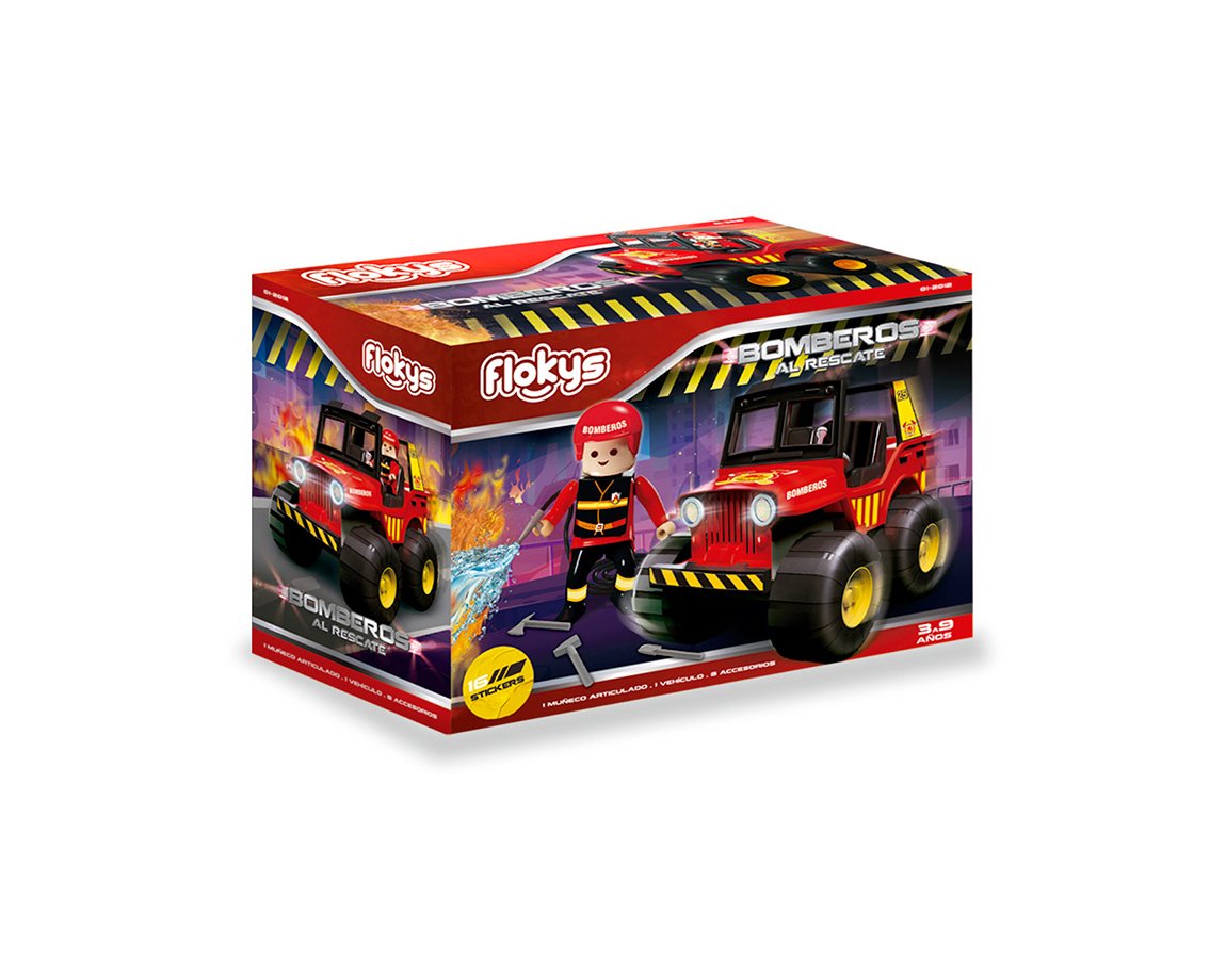 JUGUETE RASTI 01-2012 FLOKYS JEEP 2 PIEZAS