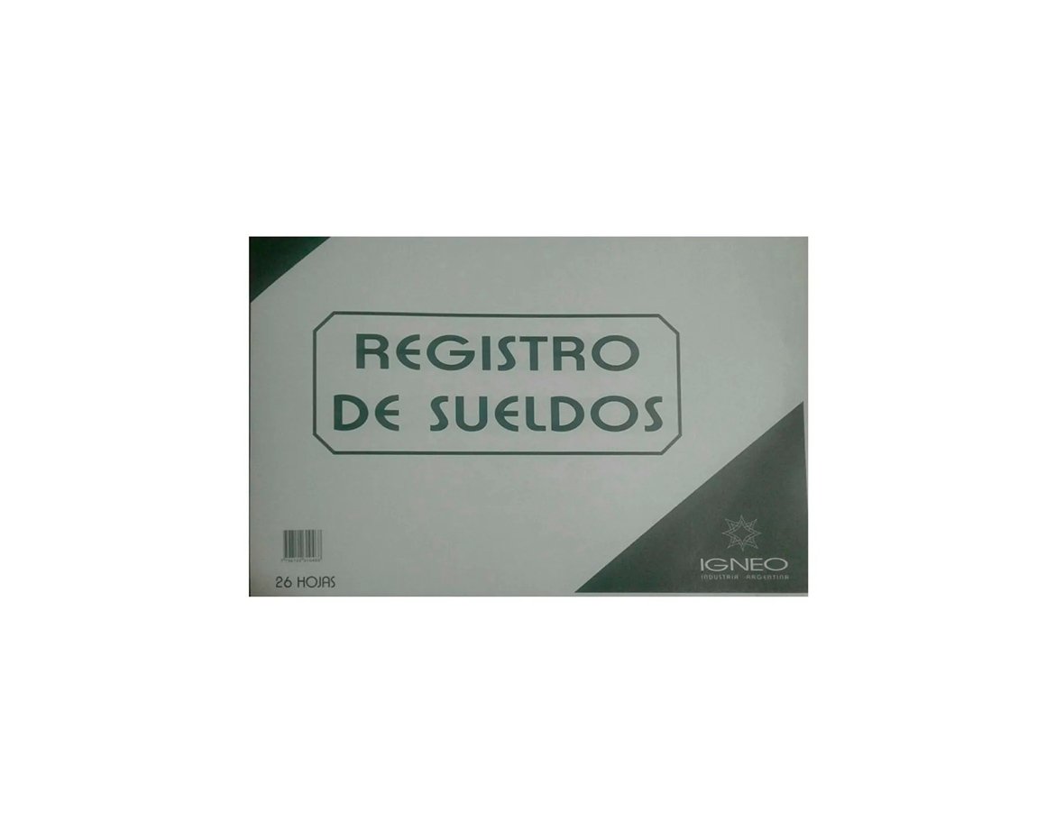 LIBRO IGNEO REGISTRO ESPECIAL DE SUELDOS T/F