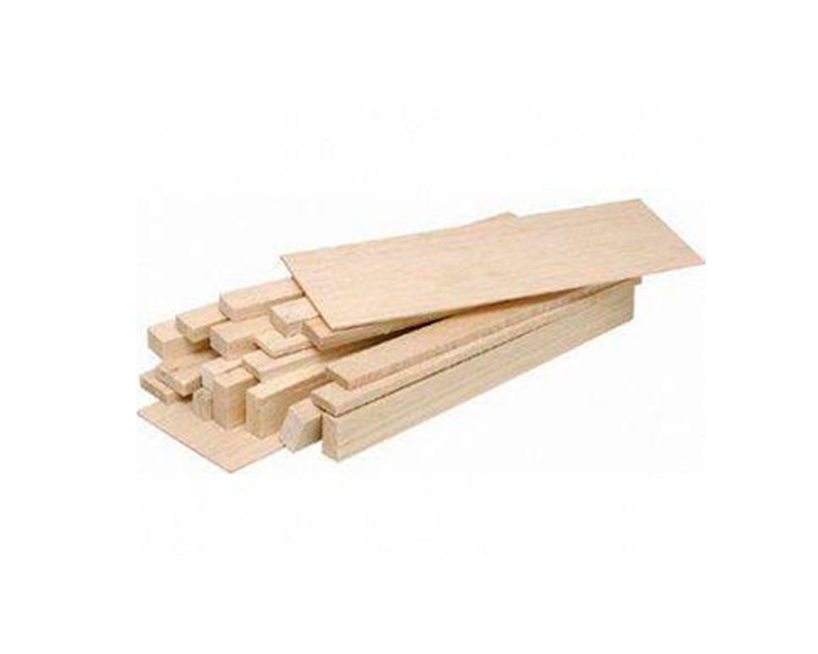 MADERA BALSA VARILLA  2 x 10 MM x 20 UNID.