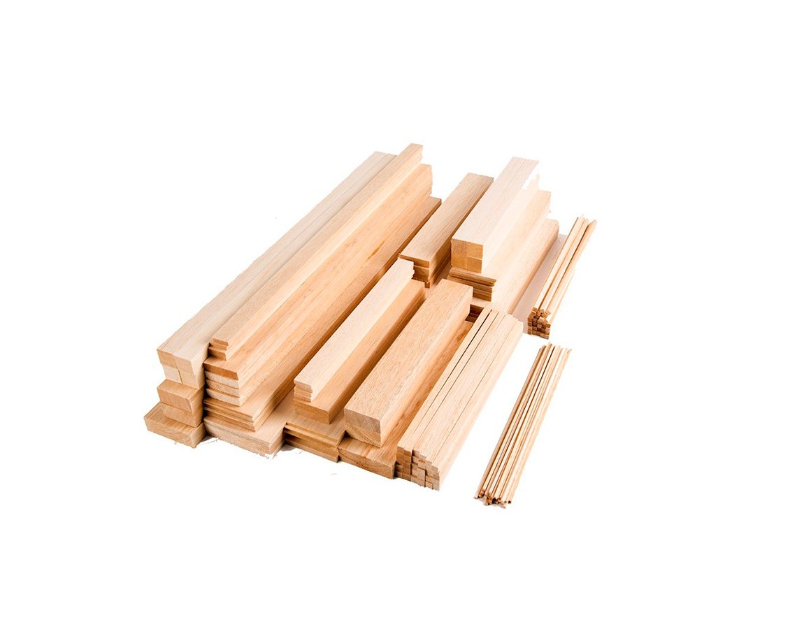 MADERA BALSA VARILLA  3 x  3 MM x 40 UNID.