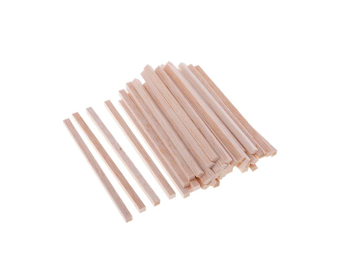 MADERA BALSA VARILLA  4 x  8 MM x 20 UNID.