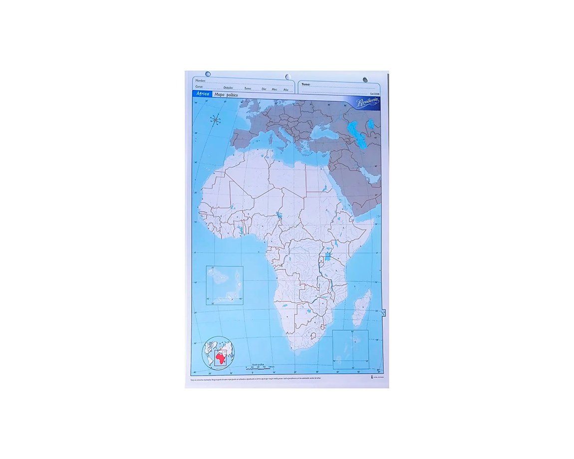 MAPAS RIVADAVIA CARTA BLOCK AFRICA POL