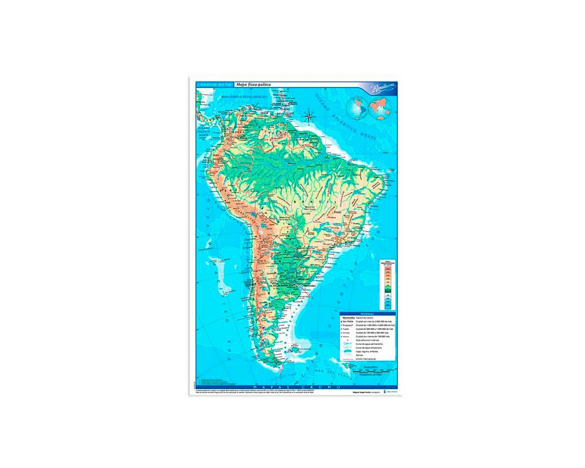 MAPAS RIVADAVIA CROMO BLOCK AMERICA SUR F/P