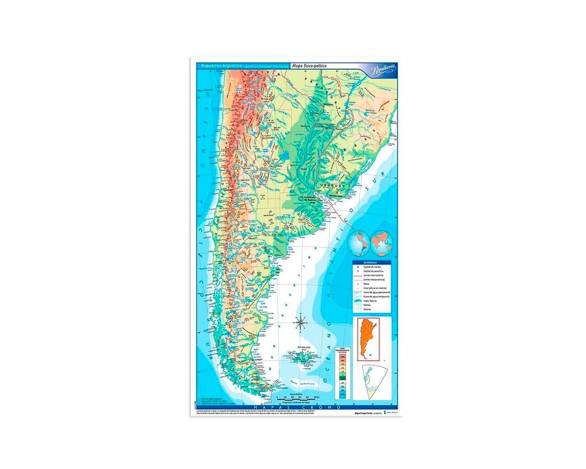 MAPAS RIVADAVIA CROMO BLOCK REP. ARGENTINA F/P