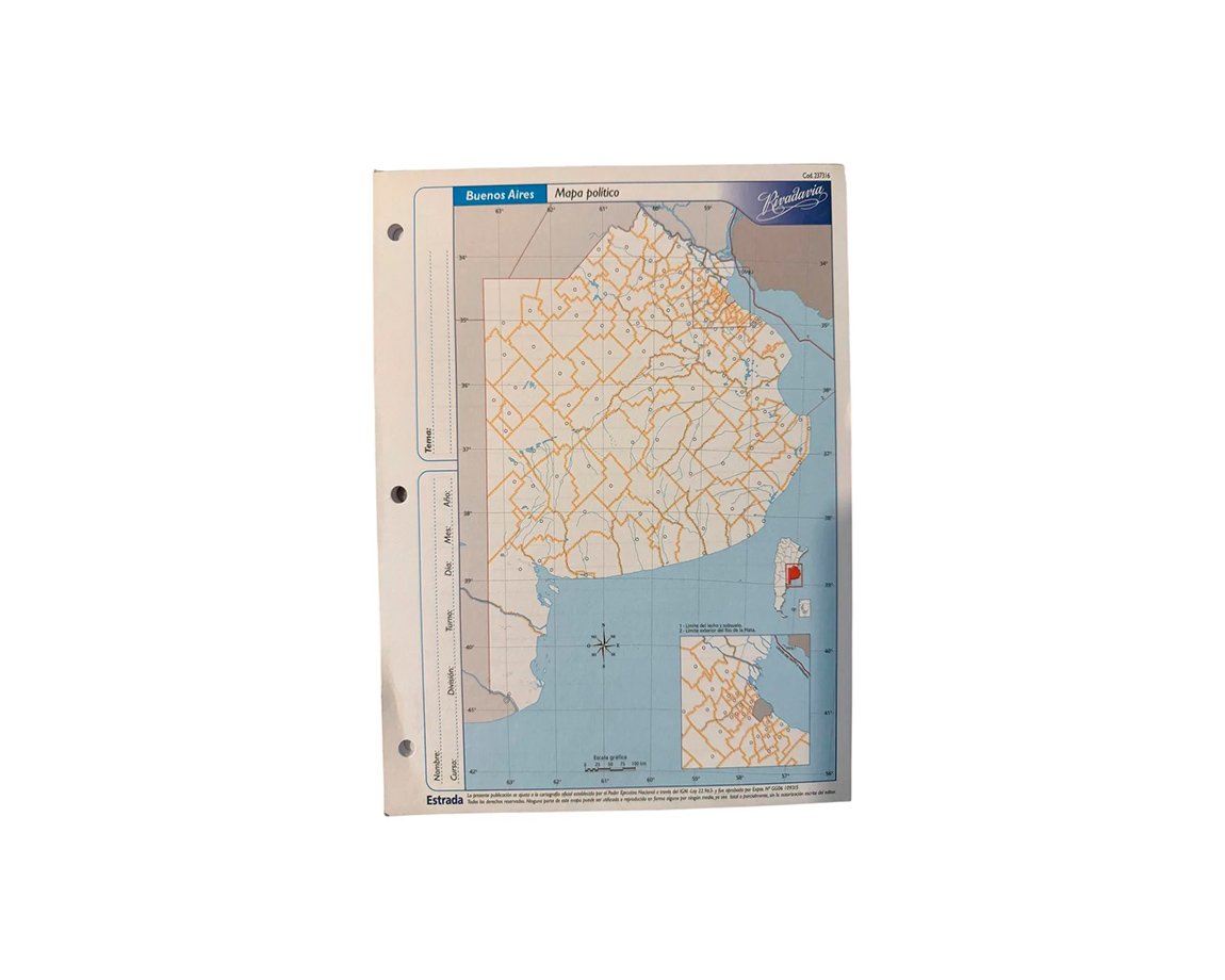 MAPAS RIVADAVIA CARTA BLOCK BUENOS AIRES POL